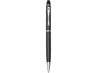 Ручка-стилус шариковая «Фокстер», черный/серебристый, металл/каучук