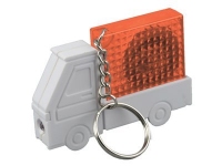 Брелок-рулетка «Автомобиль», 1м, белый/оранжевый/серебристый, пластик/металл
