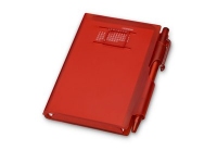 Записная книжка «Альманах» с ручкой, красный, пластик