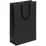 Пакет бумажный «Блеск», средний, черный, 23х35х10 см
