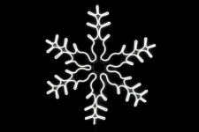Снежинка 86 см, Белый гибкий неон, IP65