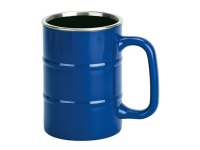 Кружка «Баррель», синий, металл/пластик