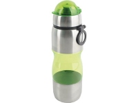 Бутылка спортивная «Движение», серебристый/зеленый, пластик