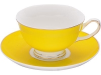 Чайная пара «Прованс», желтый/белый/золотистый, фарфор