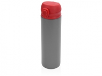 Вакуумная термокружка «Хот», серый/красный, нержавеющая cталь/пластик