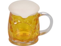 Кружка для пива «Beerhouse», прозрачный/оранжевый/белый, пластик/полиуретан