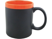 Кружка с покрытием для рисования мелом «Да Винчи», черный/оранжевый, керамика