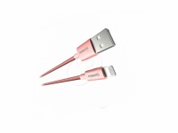 Кабель USB - Lightning MD818ZM/A, MQUE2ZM/A (Romoss) розовый
