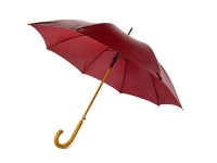 Зонт-трость «Радуга», бордовый, купол- полиэстер, стержень и ручка- дерево, спицы- металл