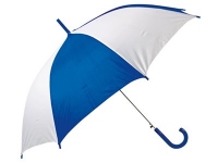Зонт-трость «Тилос», белый/синий/серебристый, полиэстер/металл/пластик