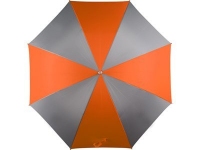 Зонт-трость «Форсайт», серый/оранжевый, эпонж/металл/пластик