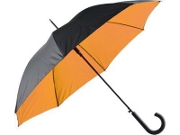 Зонт-трость «Гламур», оранжевый/черный, полиэстер/металл/пластик