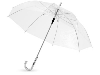 Зонт-трость «Клауд», прозрачный, полиэтилен/металл/пластик