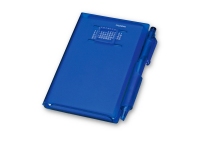 Записная книжка «Альманах» с ручкой, синий, пластик