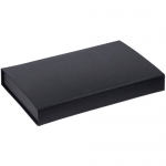 Коробка Silk с ложементом под ежедневник 13x21 см, флешку и ручку, черная, 27х18х3,5 см