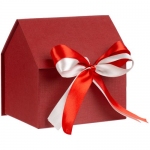Коробка с лентами Homelike, красная, 16,2х12,5х16 см; внутренние размеры: 15,7х11,9х15,7 см