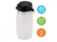 Бутылка «Firefly» с зарядным устройством и фонариком, бесцветный полупрозрачный/черный, силикон/пластик