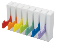 Набор из 7 крючков «Arc», белый/разноцветный, пластик