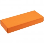 Коробка Notes с ложементом для ручки и флешки, оранжевая, 17х7,3х2,5 см