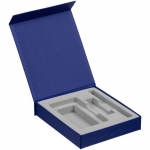 Коробка Latern для аккумулятора 5000 мАч, флешки и ручки, синяя, 17,5х15,5х3,3 см