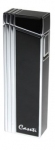 Зажигалка "Caseti" газовая турбо, сплав цинка, хром  черный лак, 2,4х1,3х7,6 см