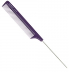 Расческа Dewal Beauty  с металлическим хвостиком фиолетовая  22,0 см