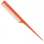 Расческа Dewal Beauty  с пластиковым хвостиком оранжевая 20,5см