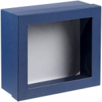 Коробка Teaser с окном, синий, 25,6х22,6х10,3 см; внутренние размеры: 25х21,8х10 см