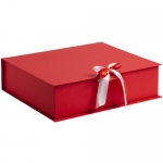 Коробка на лентах Tie Up, красная, 36,5x31,2x10,2 см; внутренние размеры: 34,5x29,8x9,4 см