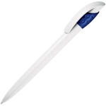 GOLF WHITE, ручка шариковая, бело-темно-синий, пластик