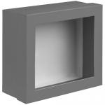 Коробка Teaser с окном, серая, 25,6х22,6х10,3 см; внутренние размеры: 25х21,8х10 см