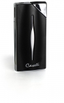Зажигалка "Caseti" газовая турбо, ветрозащитная, цвет хром + матовый черный, 6,5х1х3 см