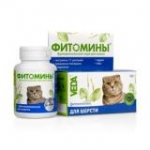 ФитоМины для кошек фитокомплекс для шерсти 100таб