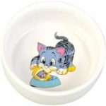 Трикси 4009 Миска "Кошка с миской", керамика 0,3л*11см