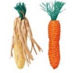 Трикси 6192 Набор игрушек для грызунов "Морковь и Кукуруза", сизаль 15см*2шт