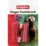Беафар 11327 Зубная щетка двойная для собак на палец