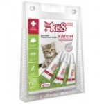 Мисс Кисс капли для котят и кошек до 2кг репеллентные 1мл*3пипетки