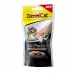 *Джимпет 400709 Nutri Pockets Подушечки для кошек с птицей и биотином 60г
