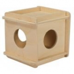Дарэлл 8521 Игрушка для грызунов Кубик малый деревянный 10*10*h11,5см