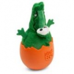 ГиГви 75462 Игрушка для собак Крокодил в яйце с пищалкой 14см