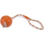 Beeztees 625960 Игрушка для собак "Мячик 6,5см на веревке 30см" оранжевый, литая резина