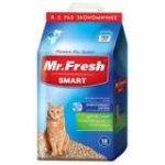 Мистер Фреш F603 Smart Наполнитель для короткошерстных кошек древесный комкующийся 18л*8,4кг