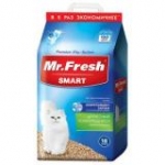 Мистер Фреш F606 Smart Наполнитель для длинношерстных кошек древесный комкующийся 18л*8,8кг