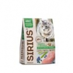 Сириус 45403 сух.для кошек с чувствительным пищеварением Индейка с черникой 400г