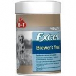 8 в 1 108603 Excel Brewer's Yeast Витамины для собак и кошек с пивными дрожжами и чесноком 260таб