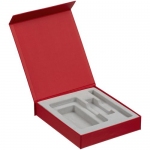 Коробка Latern для аккумулятора 5000 мАч, флешки и ручки, красная, 17,5х15,5х3,3 см