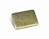 Портсигар S.Quire, сталь, золотистый цвет с рисунком, 94*71*20 мм