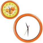 Часы настенные "ПРОМО" разборные ; оранжевый,  D28,5 см; пластик/стекло