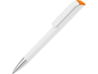 Ручка пластиковая шариковая «Effect SI», белый/оранжевый, пластик