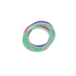 Резинки для волос Dewal Beauty силикон, фиолетовый/розовый/ зеленый (12шт)
